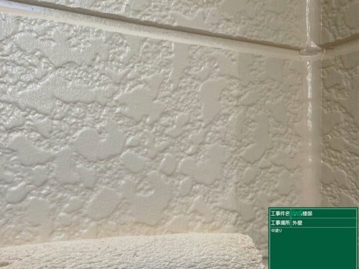 外壁　中塗り（白色面）