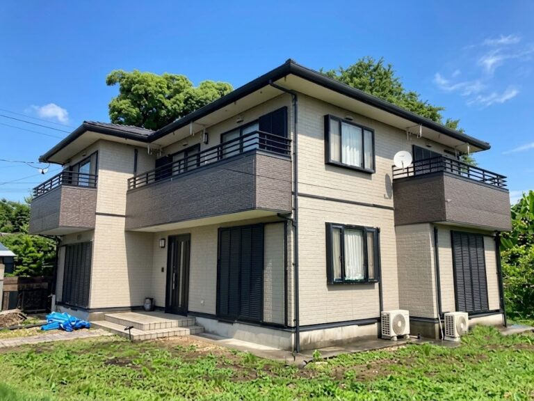 【岡崎市S様邸】セミフロンスーパーアクアⅡで外壁塗装、はる一番で外壁カバー工事（バルコニー外側部分）を行いました！