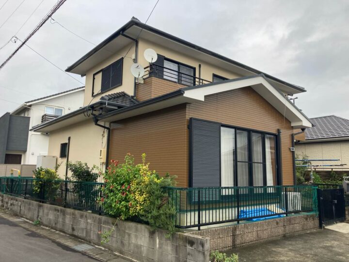 【西尾市K様邸】セミフロンスーパーマイルドIIで外壁塗装、セミフロンスーパールーフIIで屋根塗装を行いました！