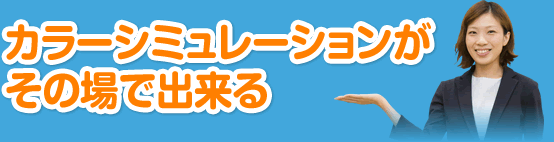 カラーシュミレーションがその場で出来る