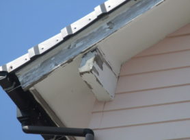 外壁破風板木部 板金張り施工 西尾市